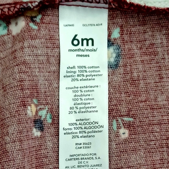 CARTER'S Baby Girl Corduroy Overalls, 6 months - Picture 9 of 9